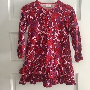 Hanna Andersson red pink purple floral dress tunic